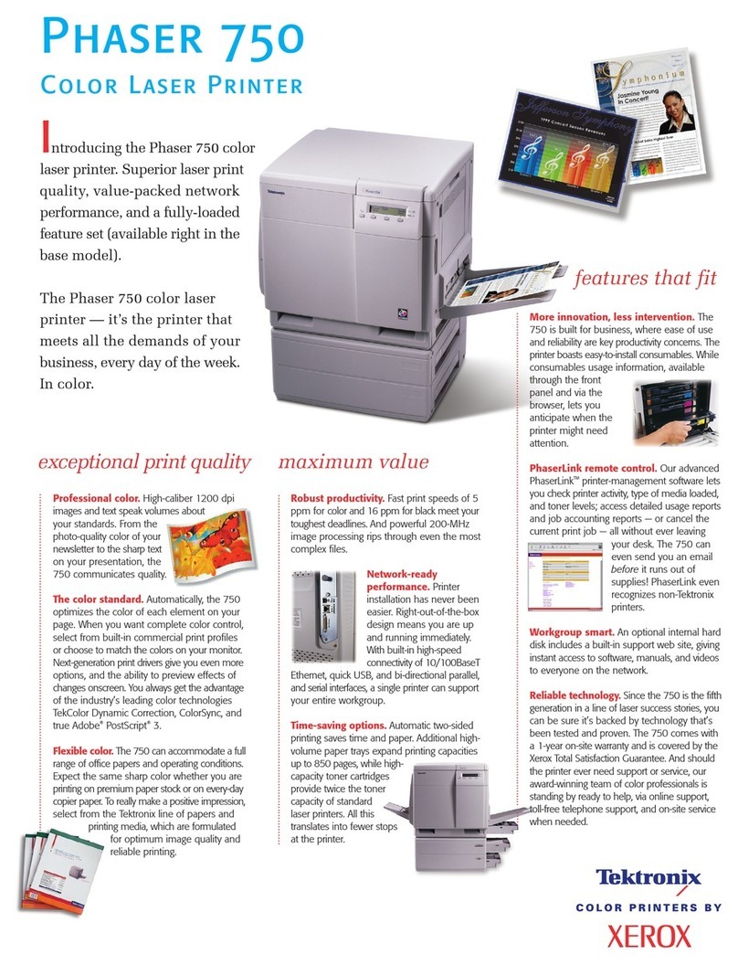 Xerox Phaser 750 User manual Xerox Phaser 750 User manual