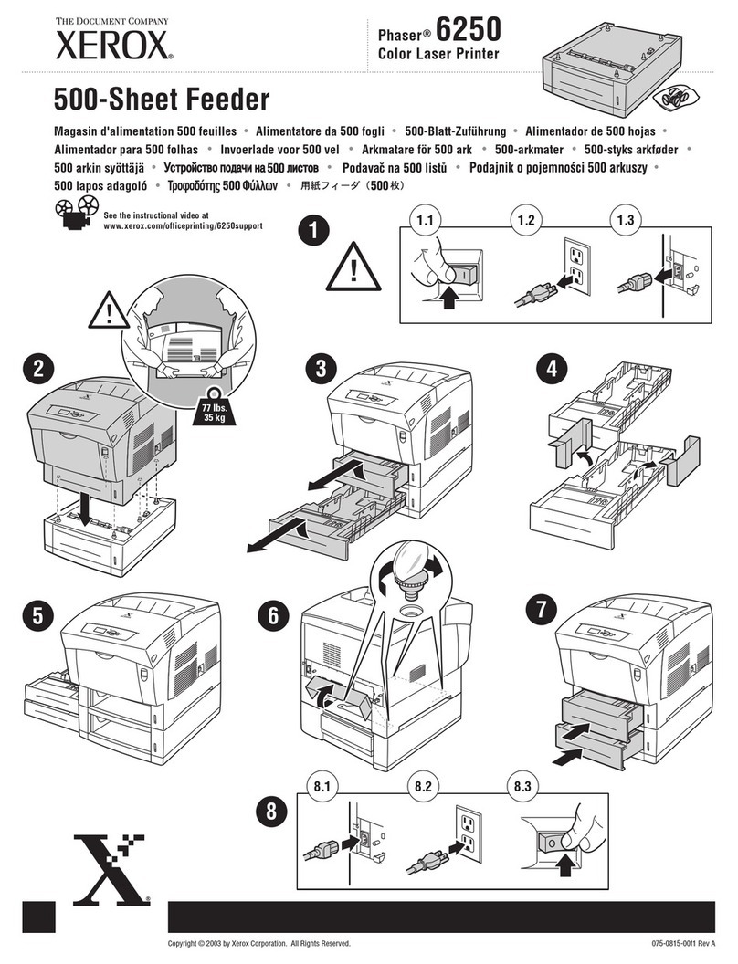 Xerox PHASER 6250 User manual