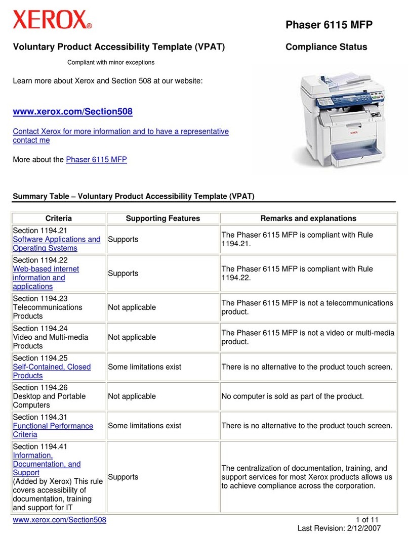 Xerox Phaser 6115 Owner's manual
