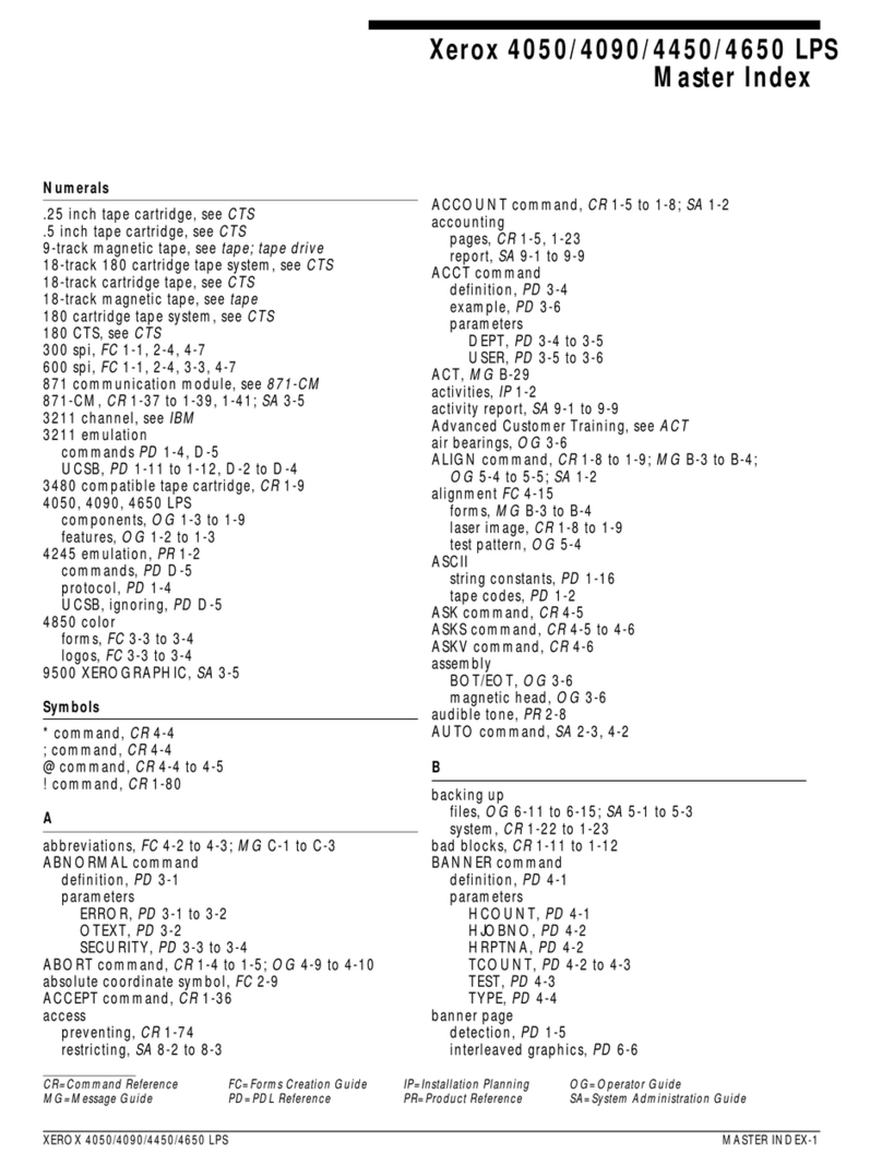 Xerox DocuPrint 4650 LPS Administrator guide
