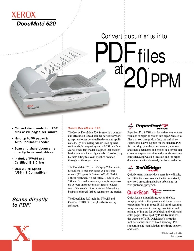 Xerox DocuMate 520 User manual
