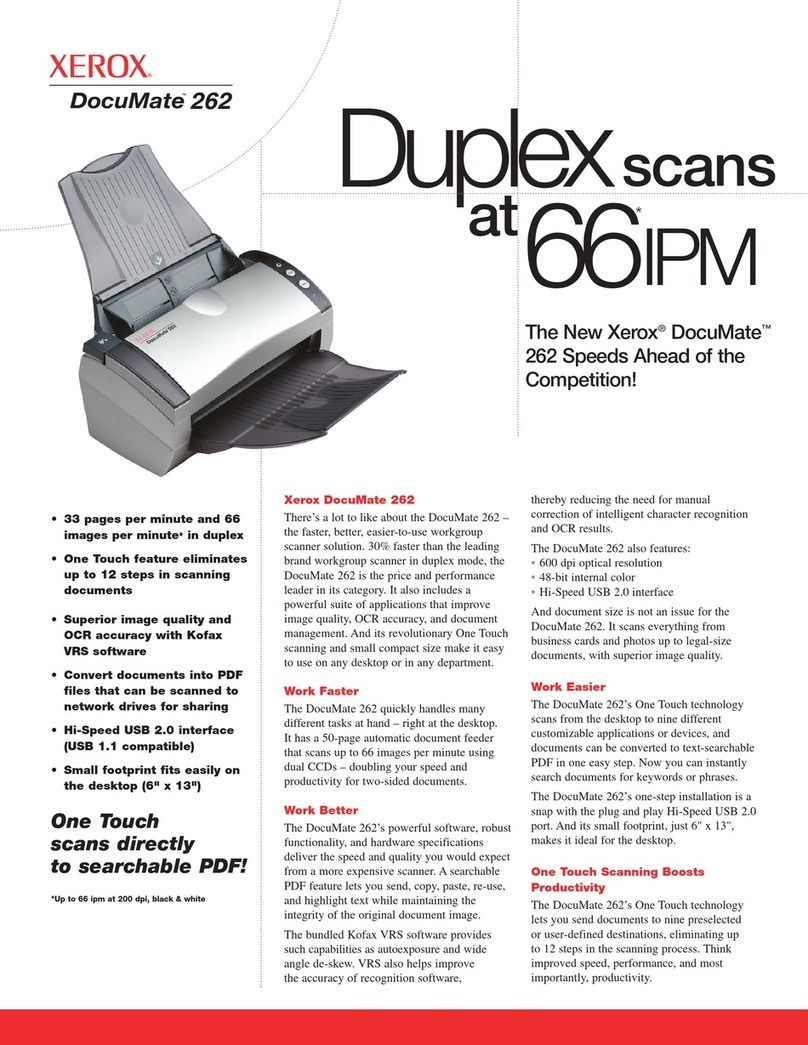 Xerox DocuMate 262 User manual