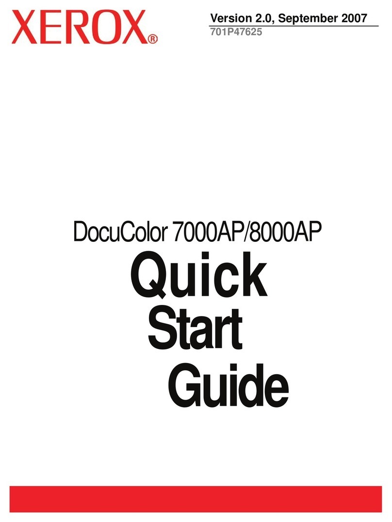 Xerox DocuColor 7000AP User manual