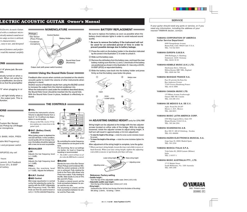 Yamaha Monaural 2 Way owner's manual