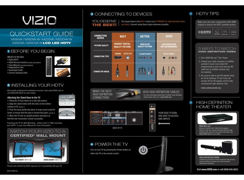 Vizio M190VA User manual