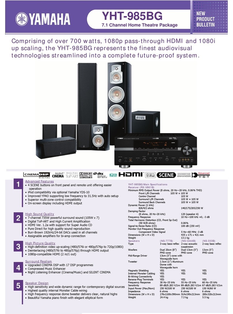 Yamaha YHT-985BG User manual