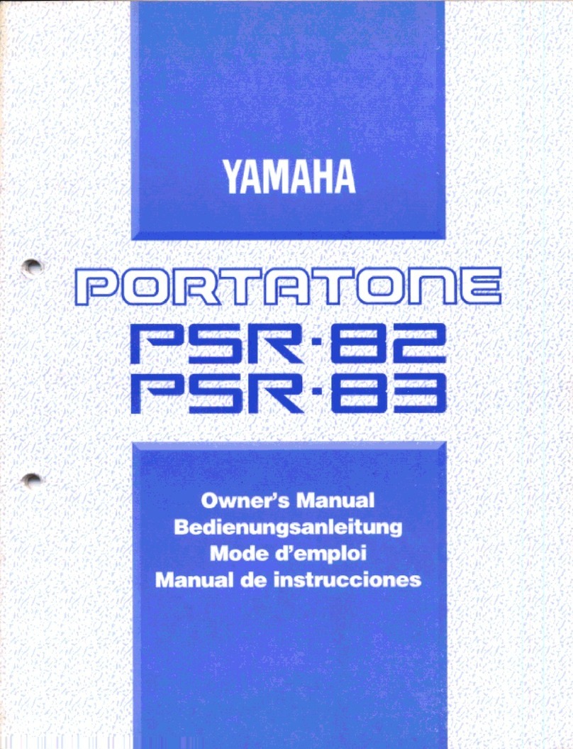 Yamaha PortaTone PSR-83 Setup guide