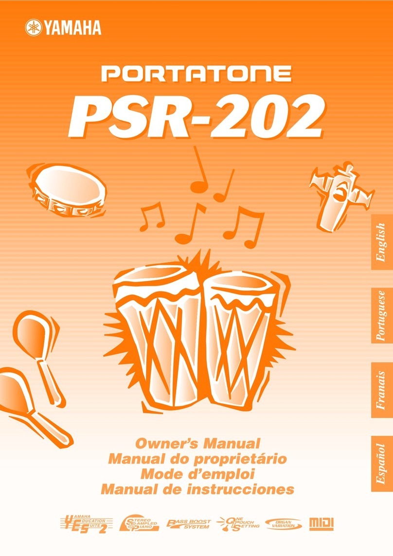 Yamaha PortaTone PSR-202 User manual