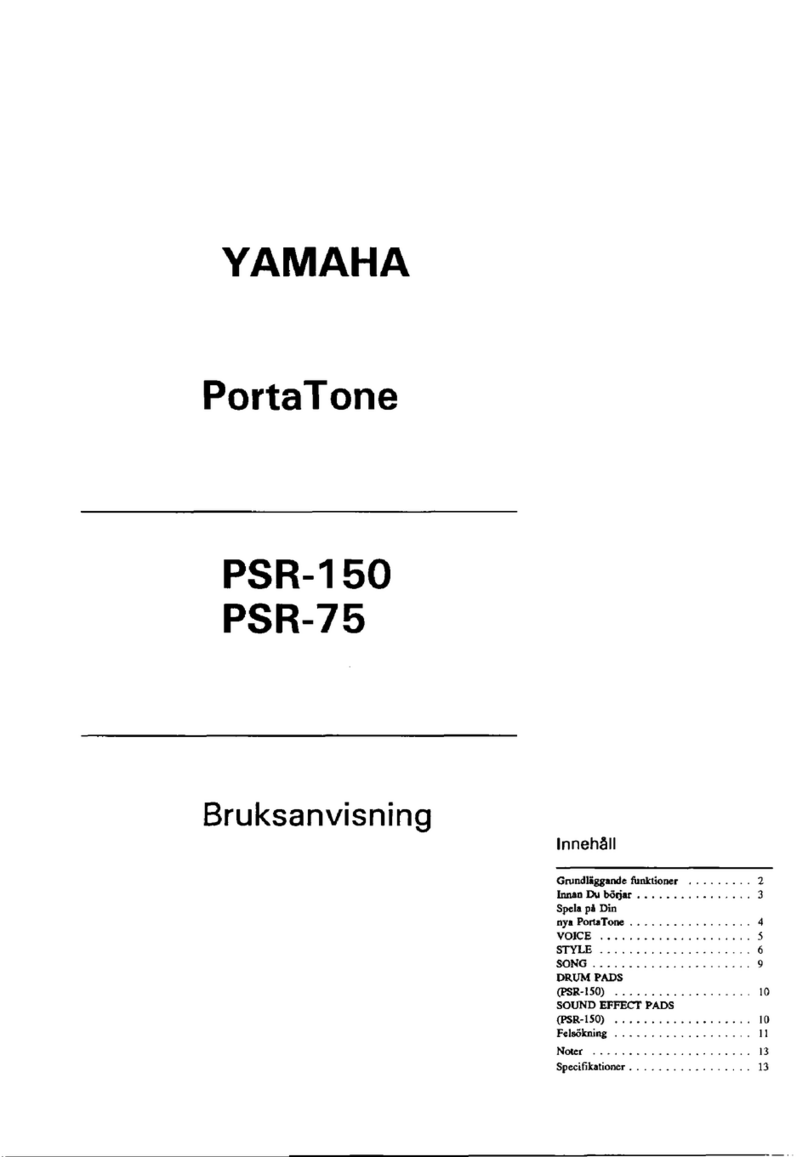 Yamaha PortaTone PSR-150 User manual