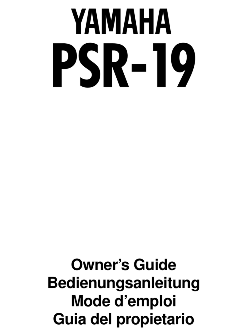 Yamaha PortaTonee PSR-19 owner's guide