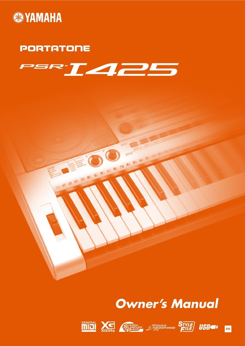 Yamaha PortaTone PSR-I425 User manual