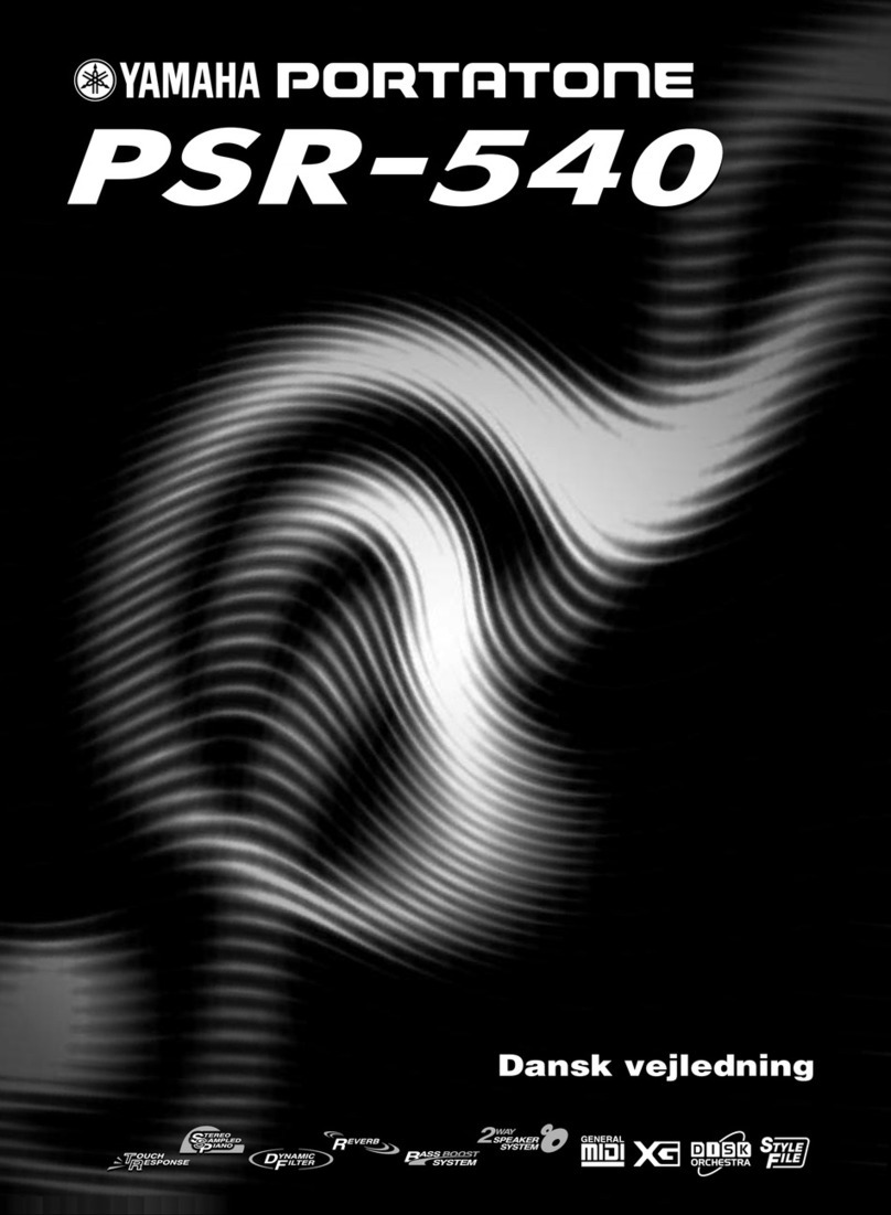 Yamaha Portatone PSR-540 Vejledning