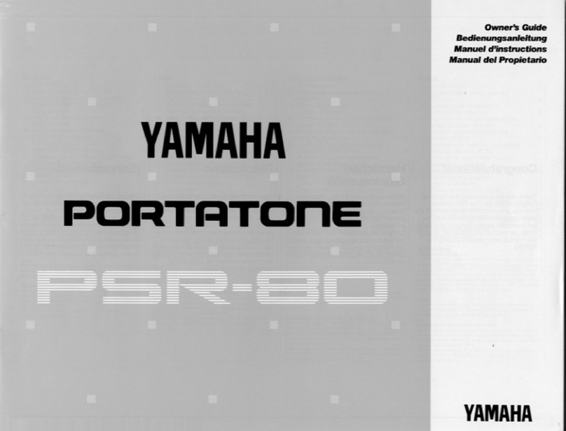 Yamaha PortaTone PSR-80 User manual
