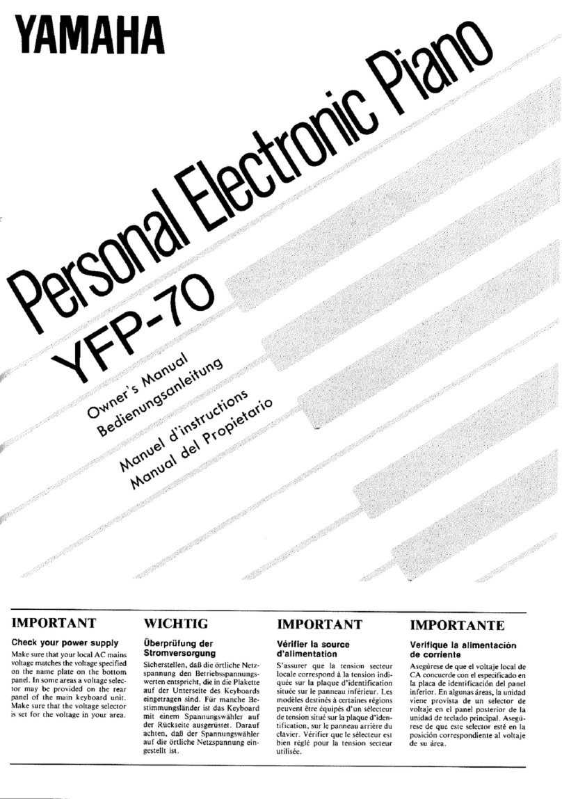 Yamaha YFP-70 User manual Yamaha YFP-70 User manual