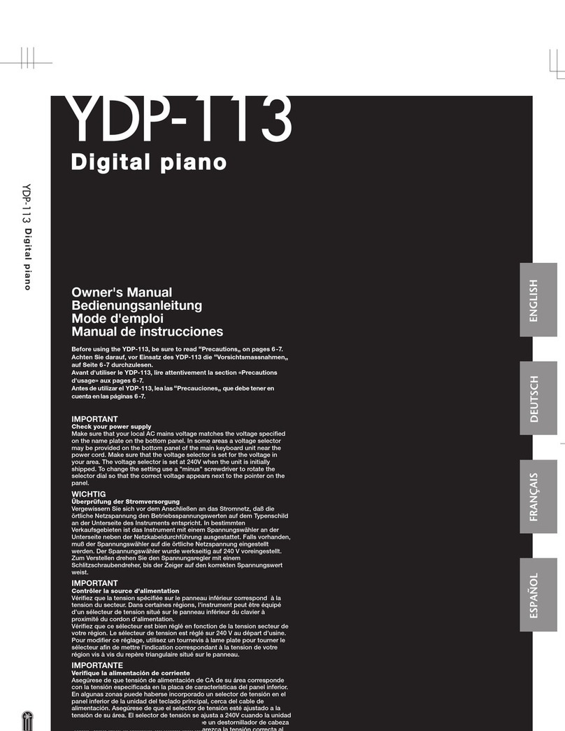 Yamaha YDP-113 Assembly instructions