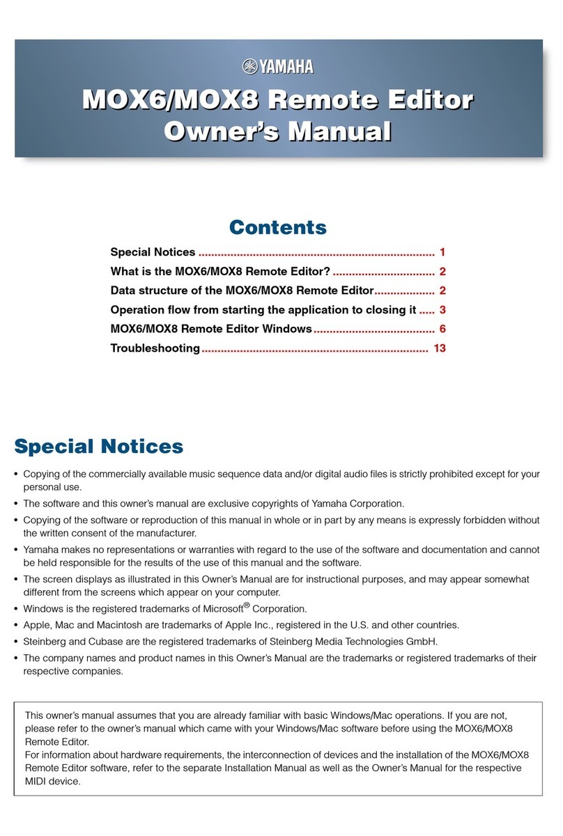 Yamaha MOX6 owner's manual