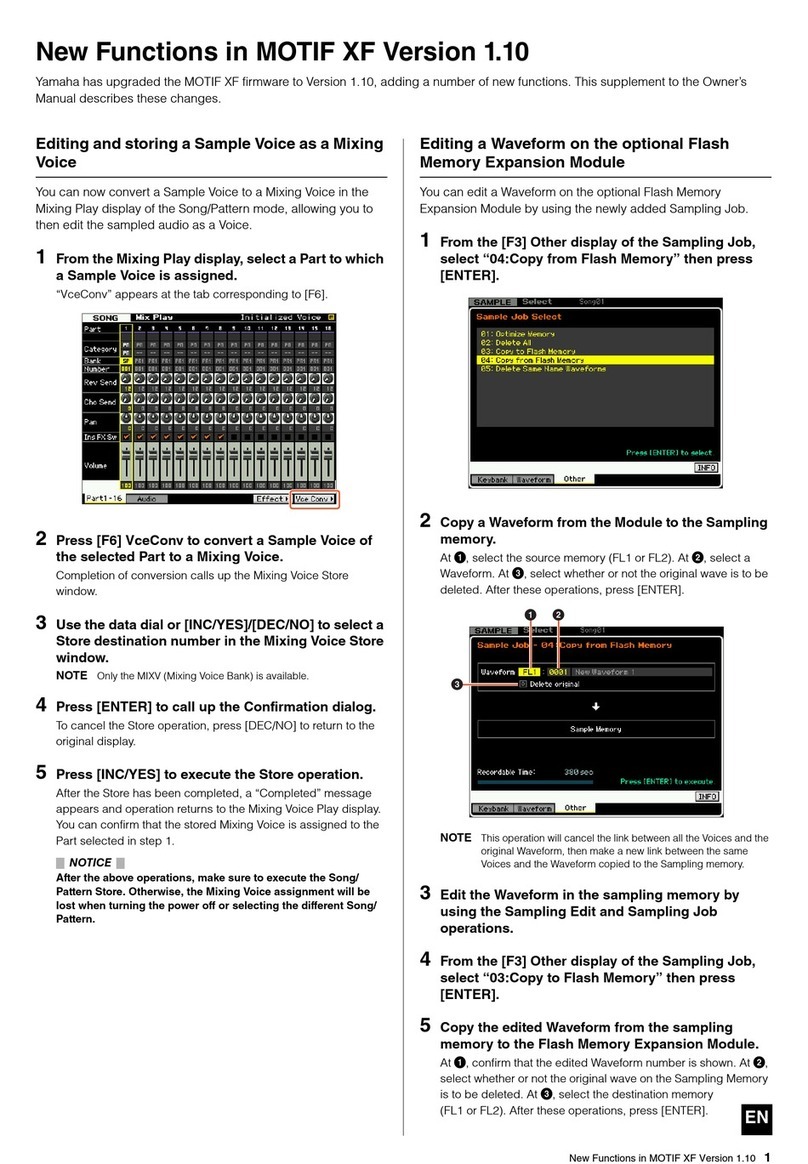 Yamaha MOTIF XF 1.1 User manual