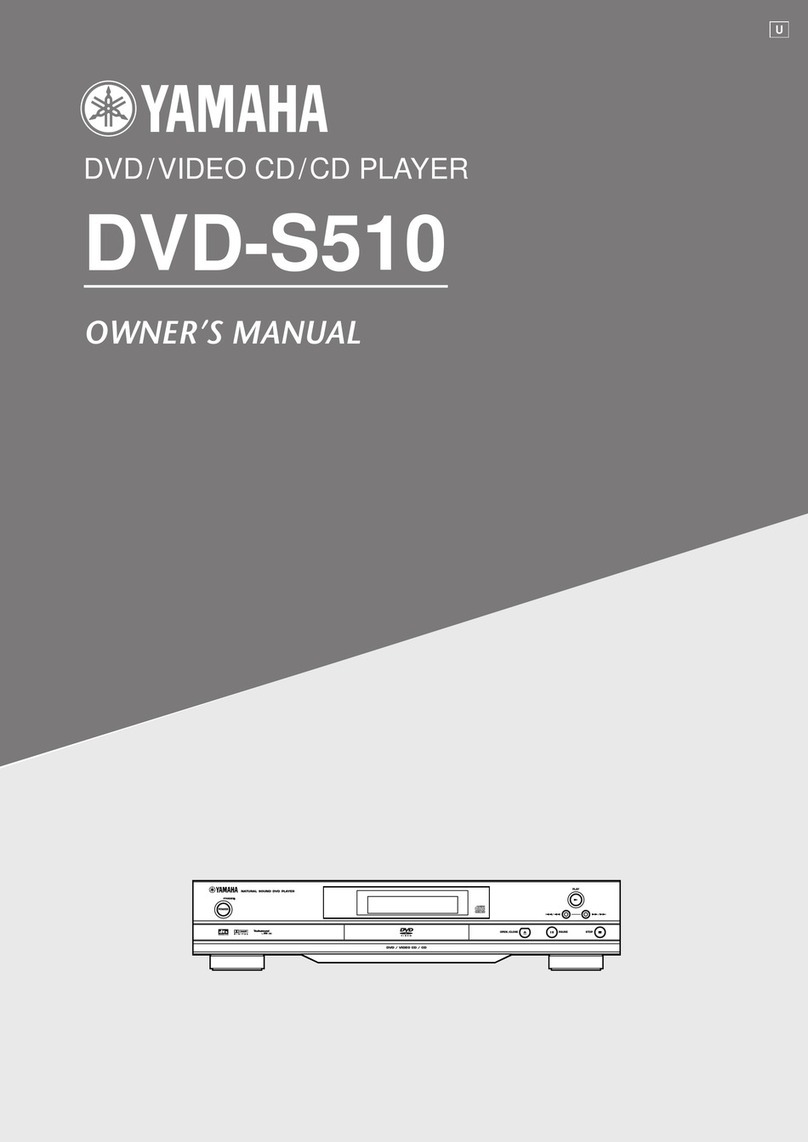 Yamaha DVD-S510 User manual