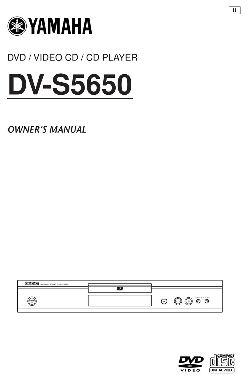 Yamaha DV S5650 - Progressive Scan DVD Player User manual