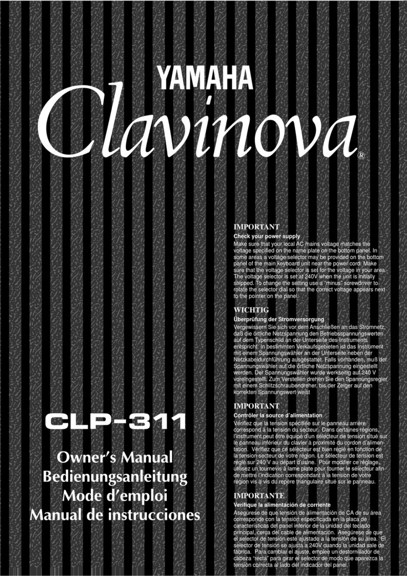 Yamaha Clavinova CLP-311 Assembly instructions