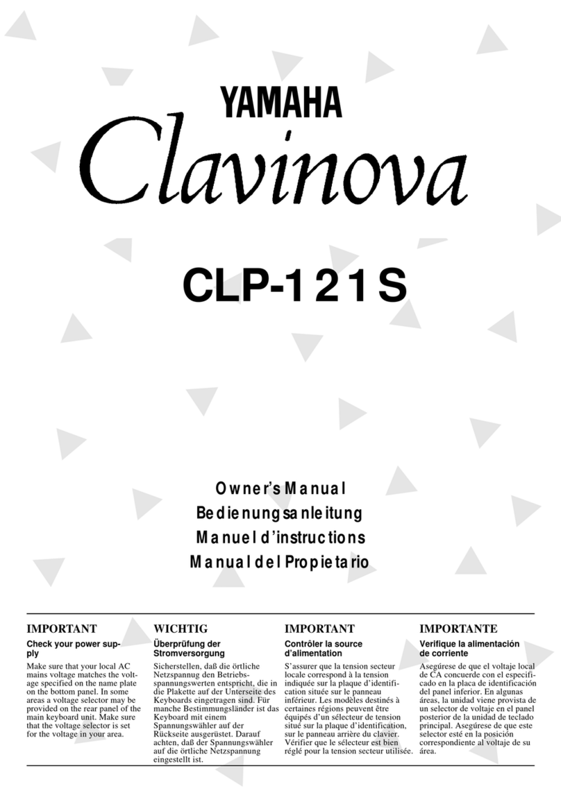 Yamaha Clavinova CLP-121S Manuel d'instructions