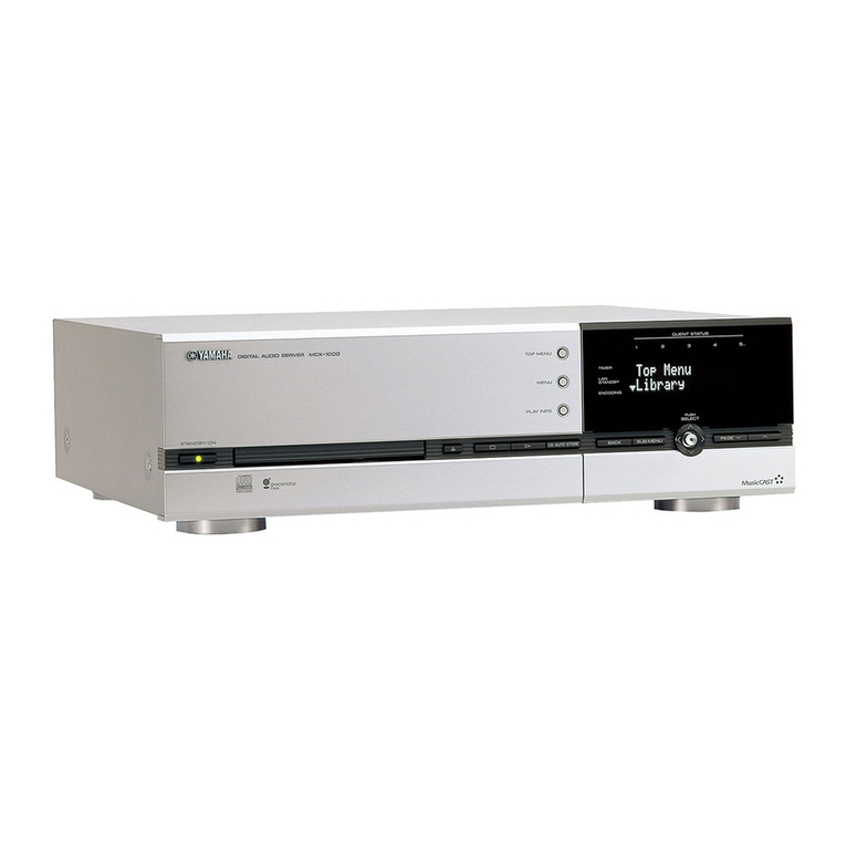 Yamaha MCX 1000 - MusicCAST - Digital Audio Server owner's manual Yamaha MCX 1000 - MusicCAST - Digital Audio Server owner's manual