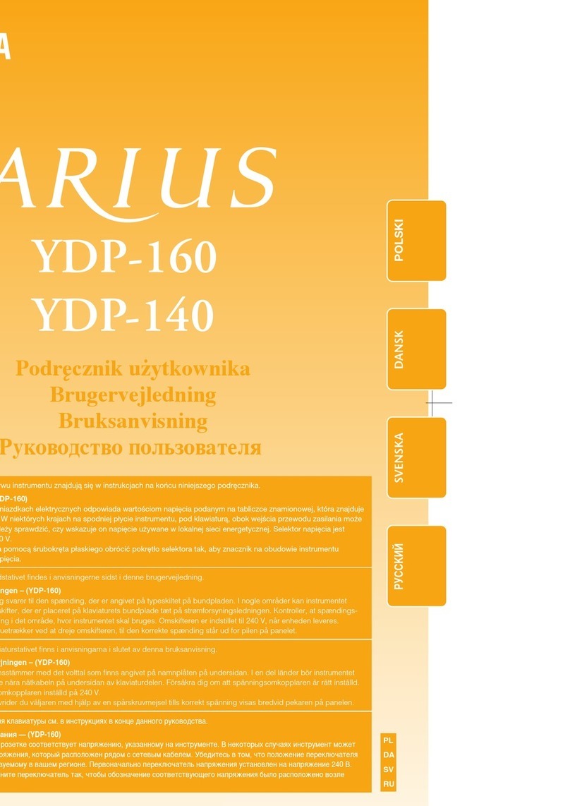 Yamaha Arius YDP-140 Technical document