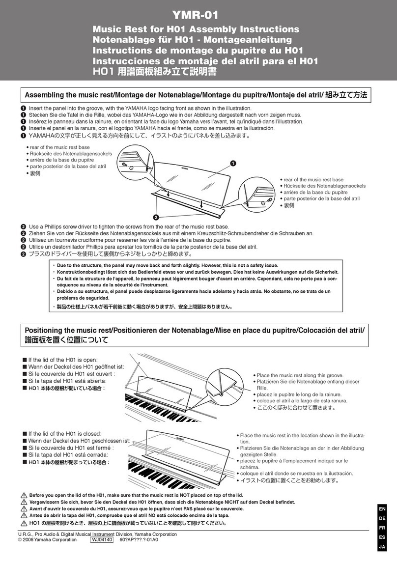 Yamaha YMR-01 Assembly instructions