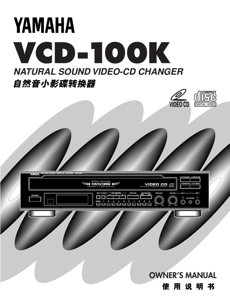 Yamaha VCD-100K User manual Yamaha VCD-100K User manual