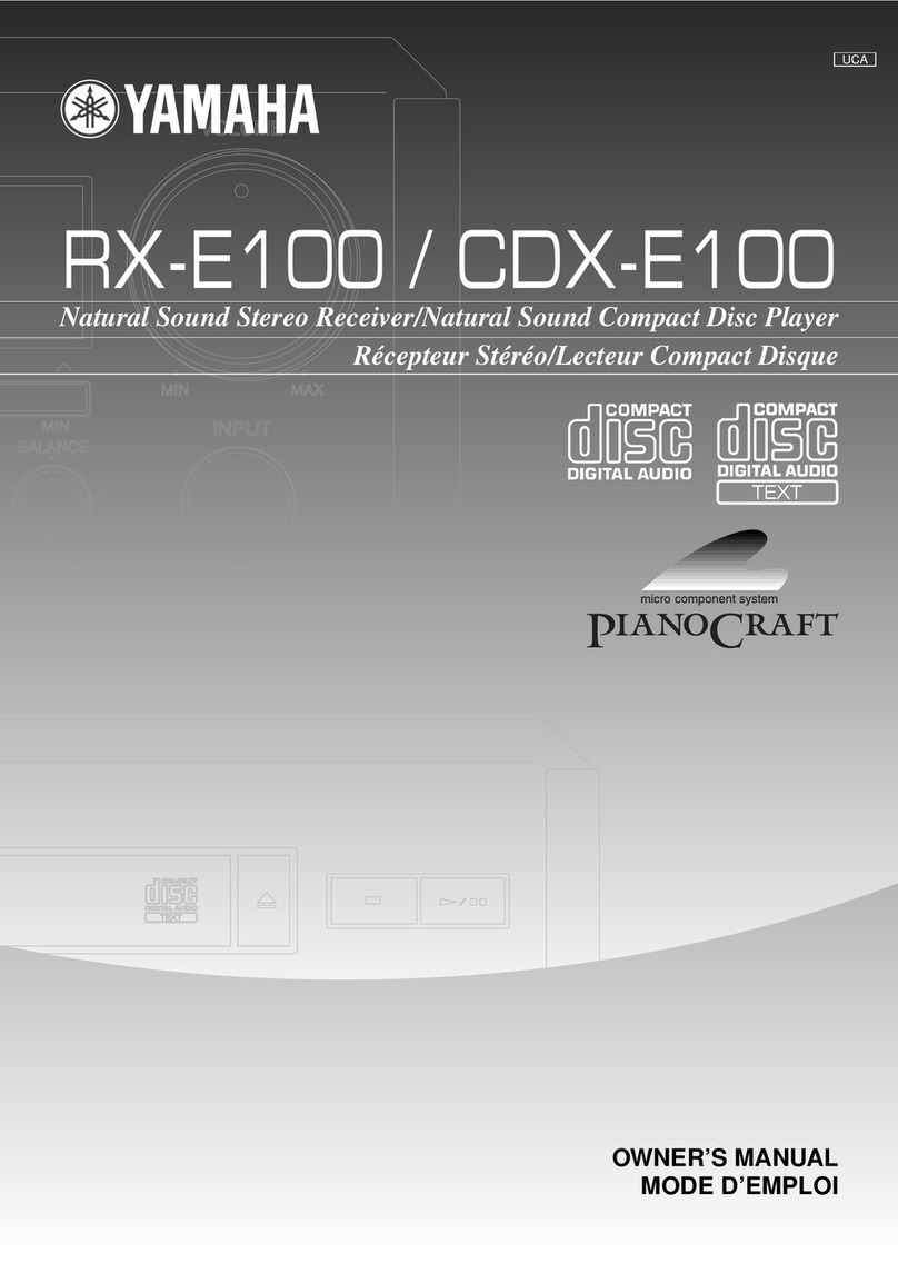 Yamaha RX-E100 User manual