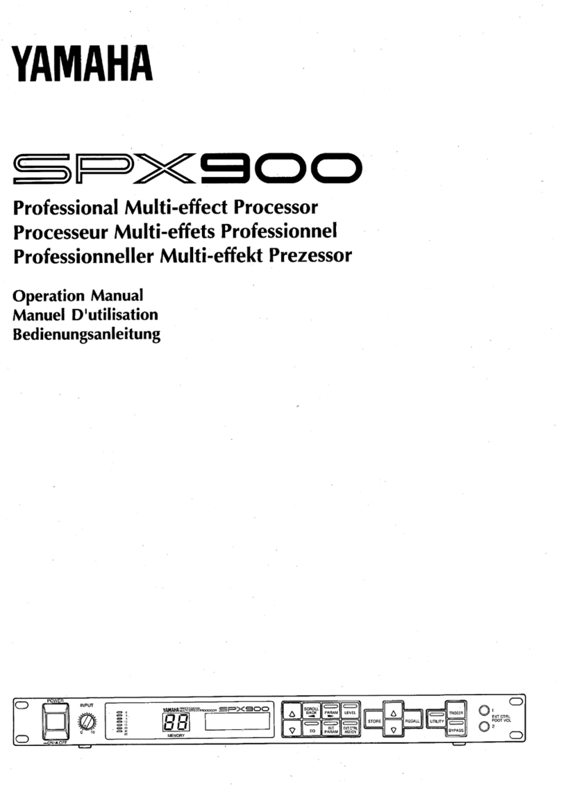 Yamaha SPX900 Operation manual