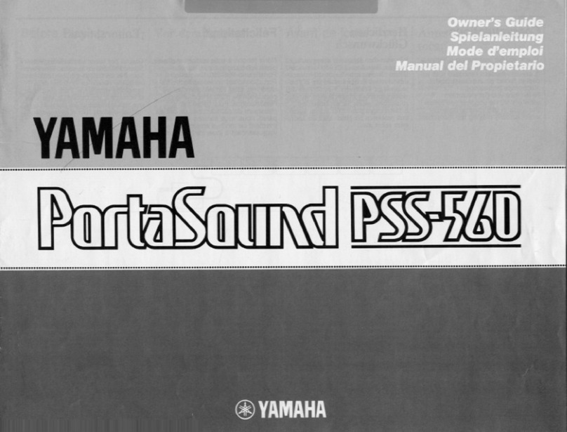 Yamaha PortaSound PSS-560 owner's guide