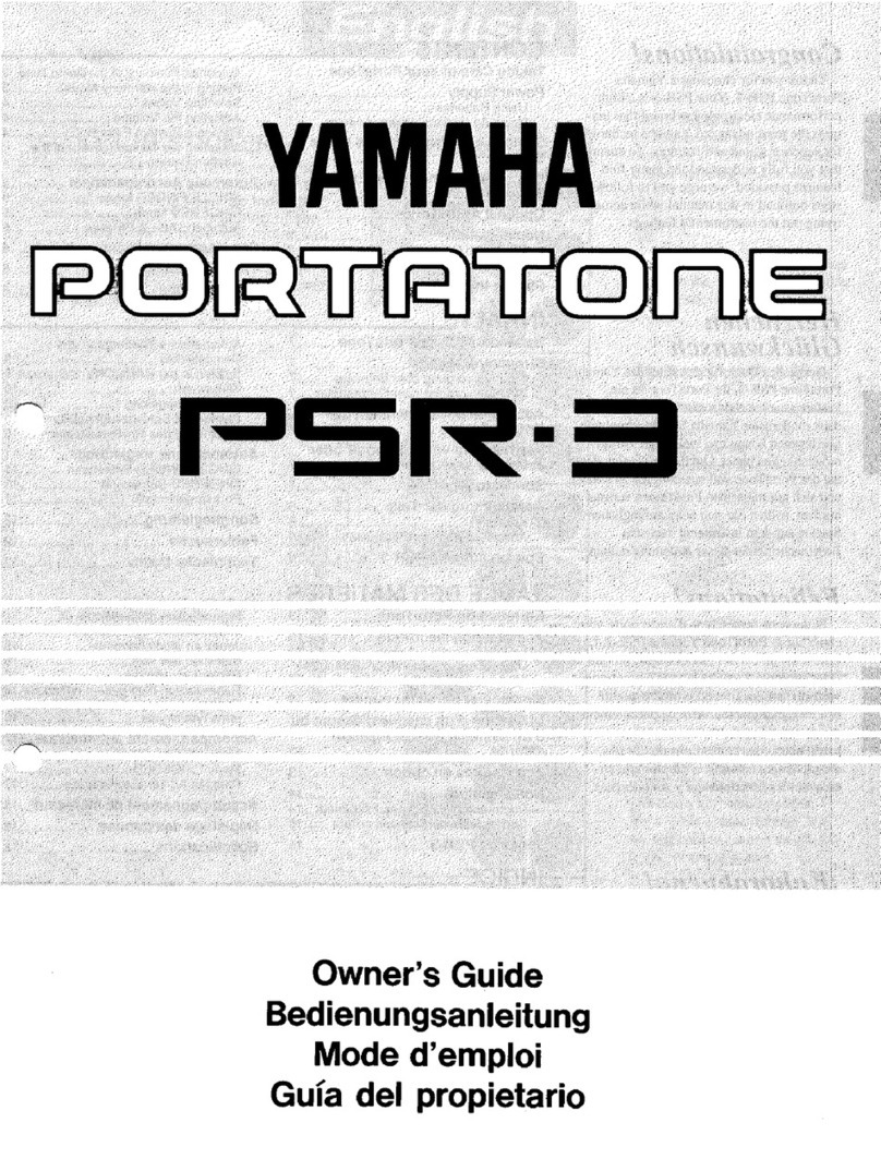 Yamaha PortaTone PSR-3 User manual