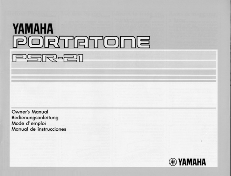 Yamaha PortaTone PSR-21 User manual