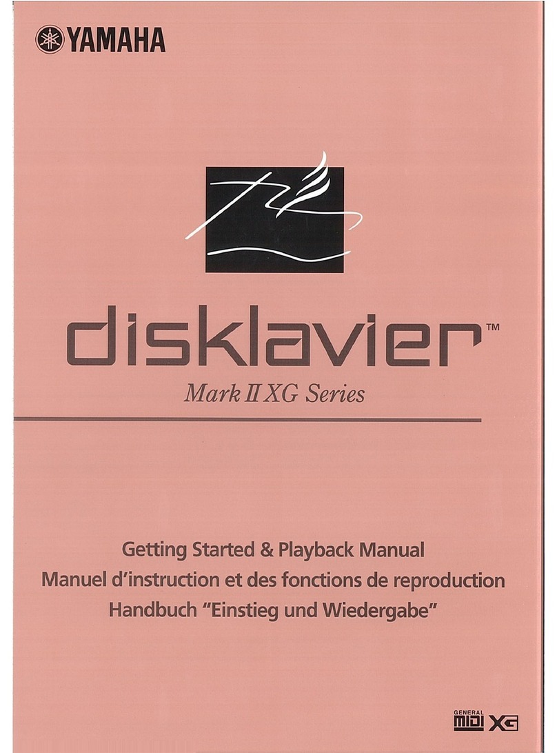 Yamaha Disklavier Mark II XG Series Getting started guide