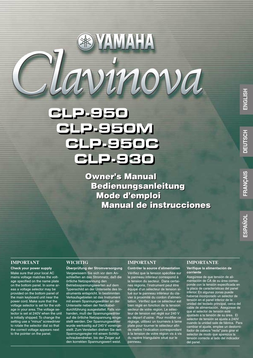 Yamaha Clavinova CLP- Assembly instructions