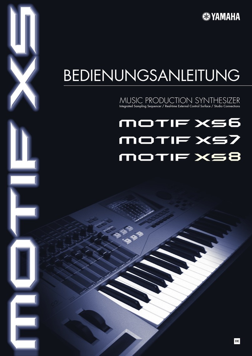 Yamaha MOTIF X5 Quick start guide Yamaha MOTIF X5 Quick start guide