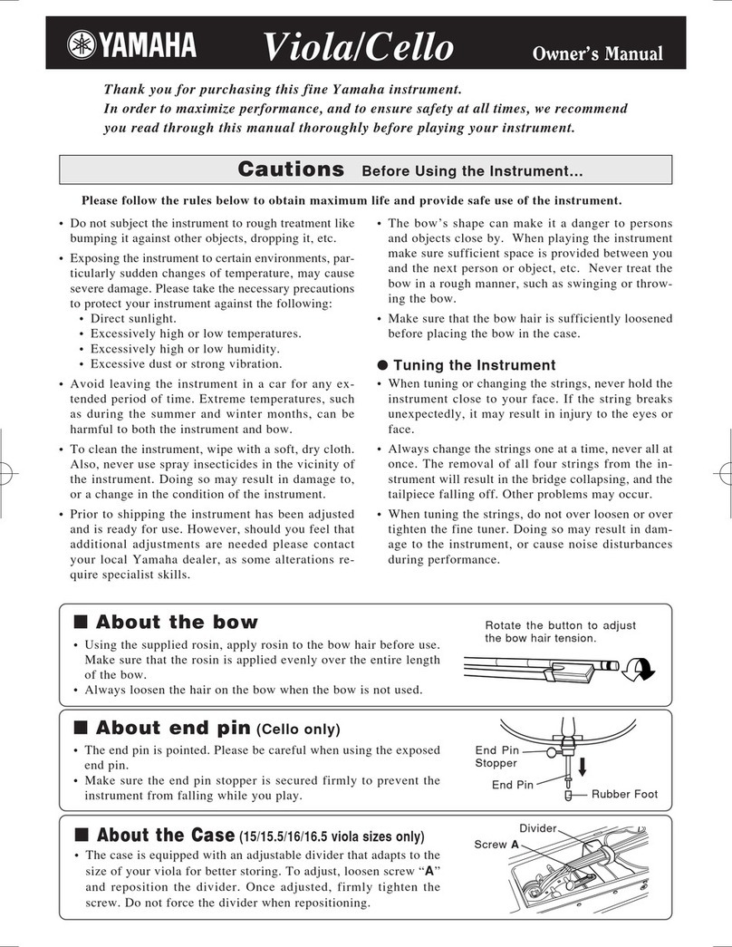 Yamaha Viola/Cello owner's manual