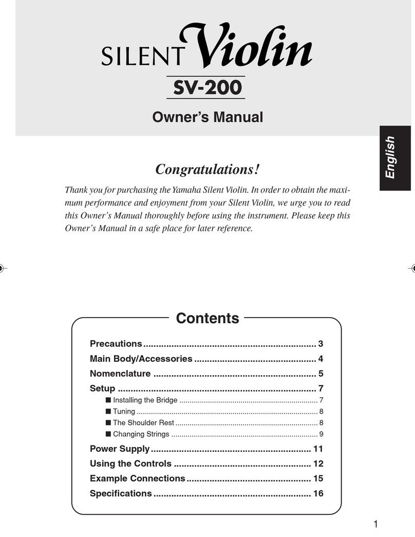 Yamaha Silent Violin SV-200 owner's manual