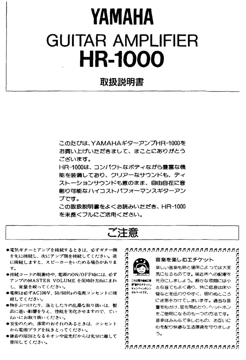 Yamaha HR-1000 owner's manual