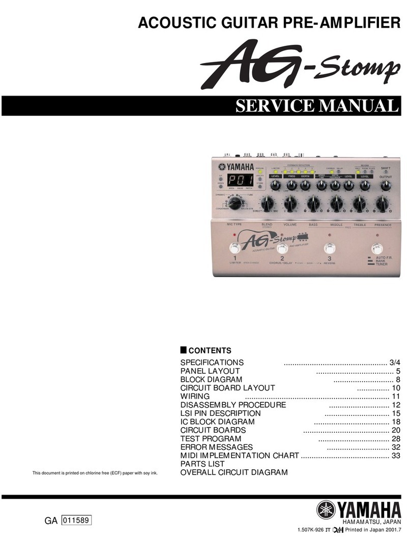 Yamaha AG-STOMP GA 011589 Service manual