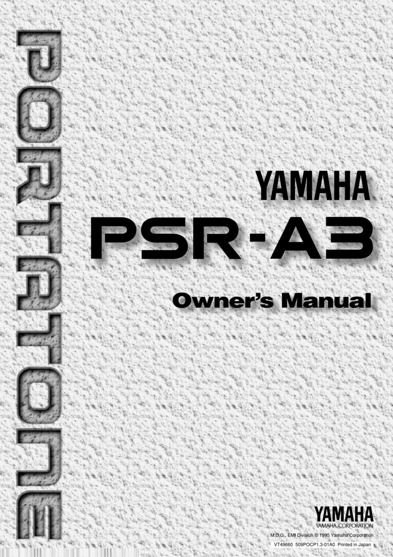 Yamaha PortaTone PSR-A3 User manual