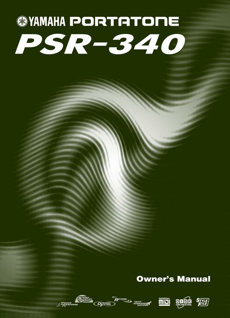 Yamaha Portatone PSR-340 owner's manual