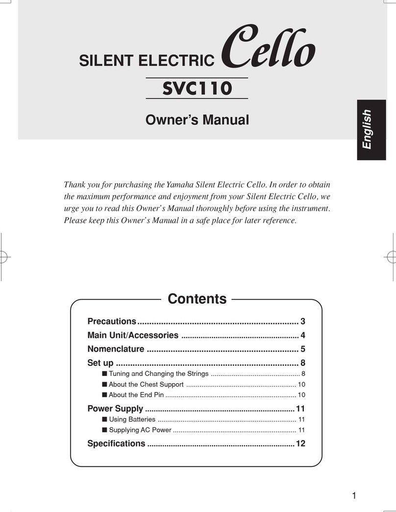 Yamaha Silent Cello SVC110 User manual