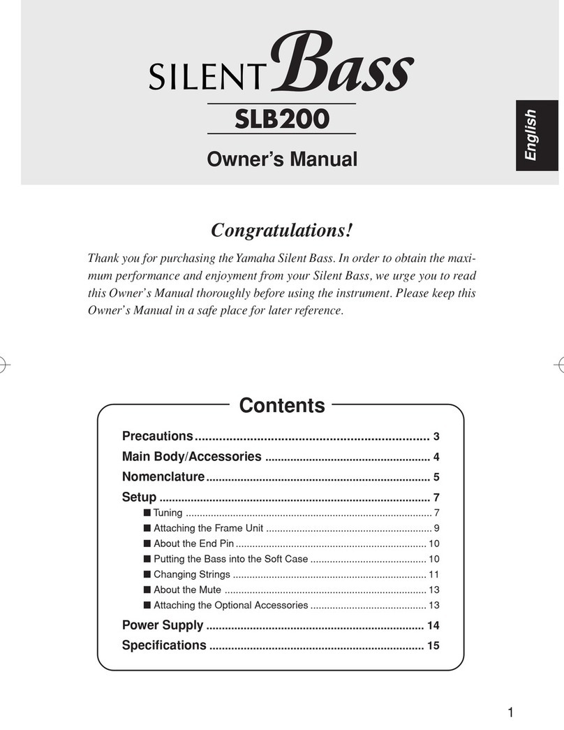 Yamaha Silent Bass SLB200 owner's manual