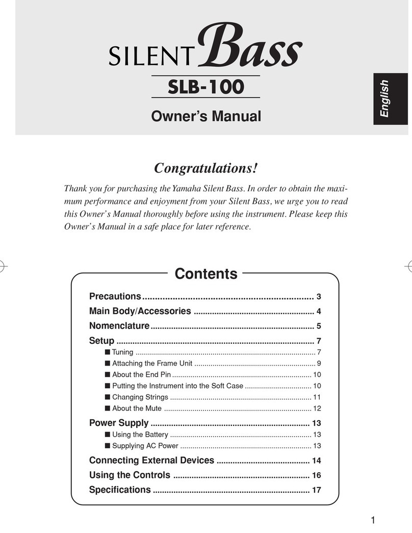 Yamaha Silent Bass SLB-100 User manual