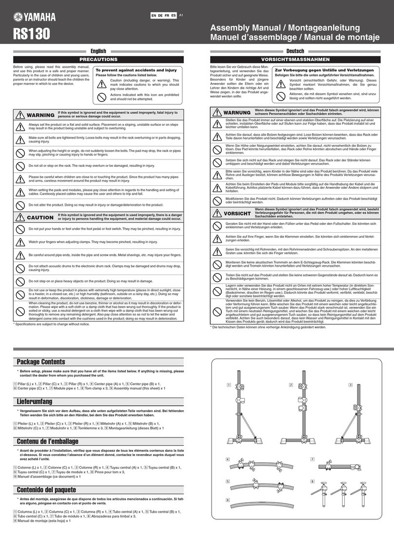 Yamaha RS130 User manual