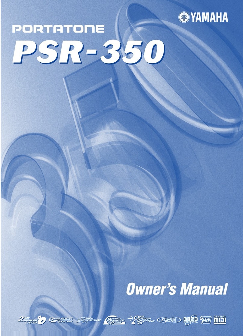 Yamaha PSR-350 owner's manual