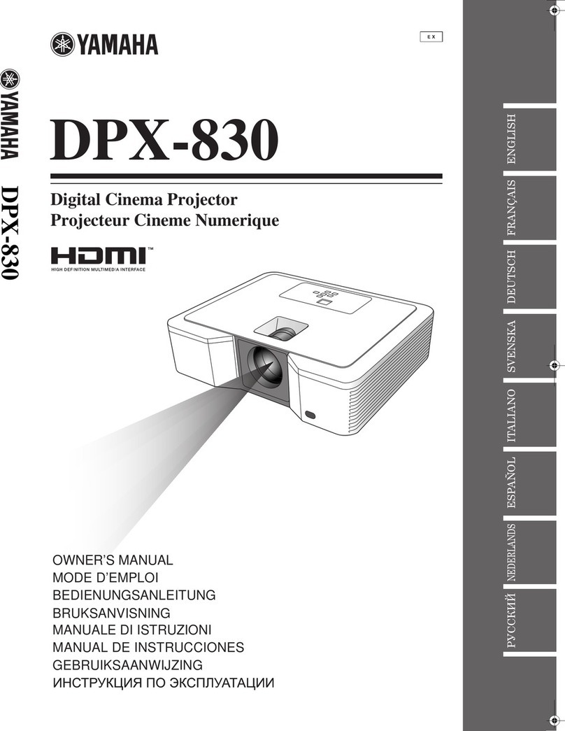 Yamaha DPX-830 - WXGA DLP Projector User manual