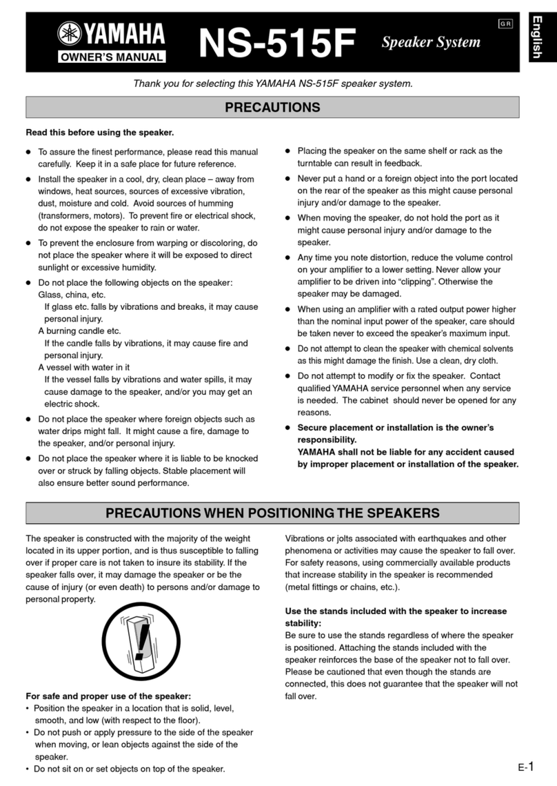 Yamaha NS-515F User manual Yamaha NS-515F User manual